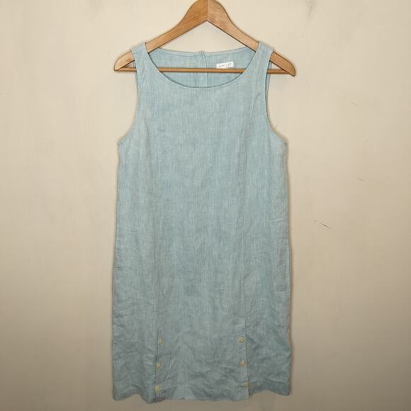 J. Jill Love Linen Dress w/ Pockets Size Coasta - Picture 1 of 7